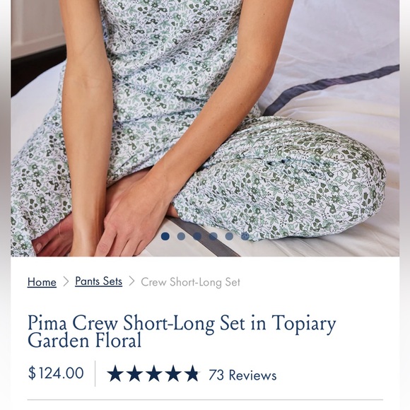 LAKE Pima Crew Short-Long Set in Dahlia Anchor Stripe - Picture 11 of 11